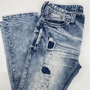 2000's AFFLICTION GAGE jeans Faded Distressed Med Wash Denim NICE! Men's 40